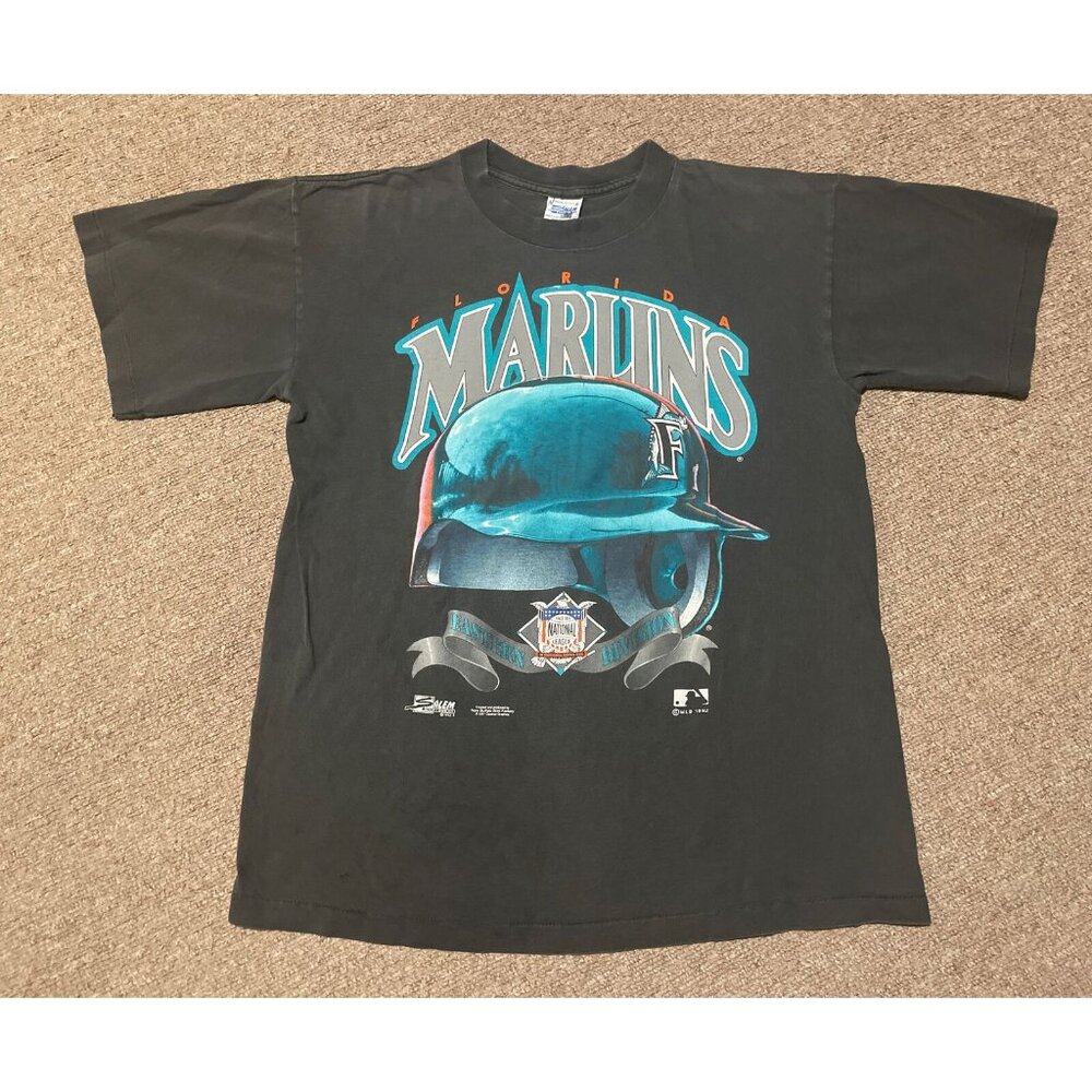Vintage 1992 Large Florida Marlins MLB Baseball Single Stitch T-Shirt USA